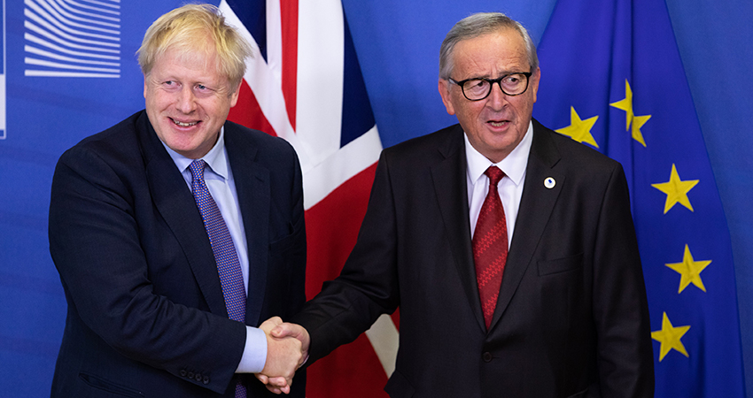 Johnson on Juncker agreed on 17 October to postpone Brexit to 31 January 2020. Photo: Lejeune Xavier
